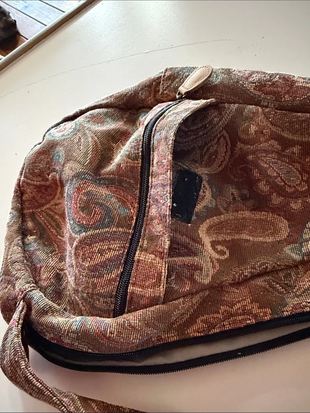 L.L. Bean Paisley Ameribag.  Vintage sling style bag.  Lots of pockets.